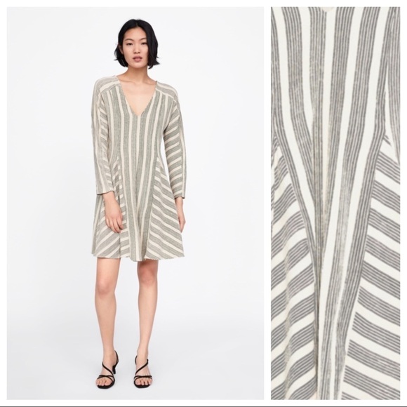 Zara Dresses & Skirts - 🌹NWT. Zara Two-toned Striped Mini Dress. Size M.